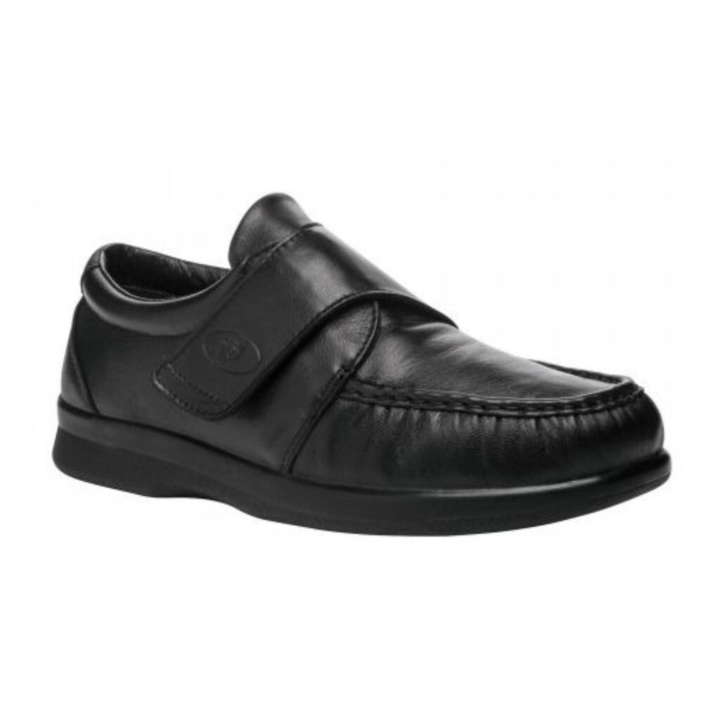 Propet Pucker Moc Size 12 Black Adjustable Walking Shoes Men's NWB